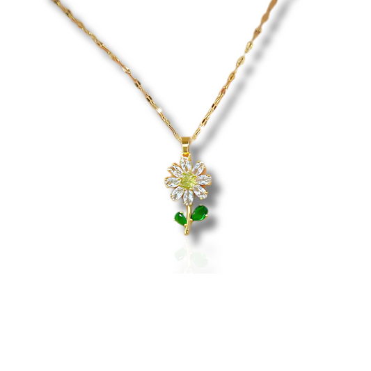 Zirkoon Zonnebloem Ketting - Scarlett