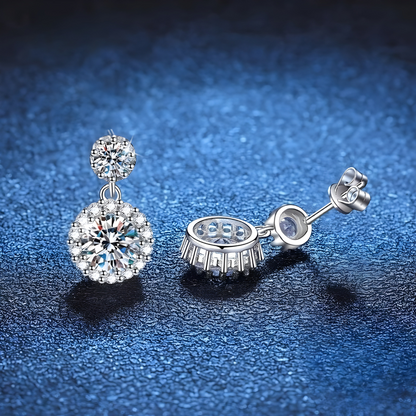 Elegante Zilveren Moissaniet Oorknopjes - Amara