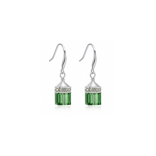 Peridootkristal Oorbellen met Stralende Groene Gloed – Vivi