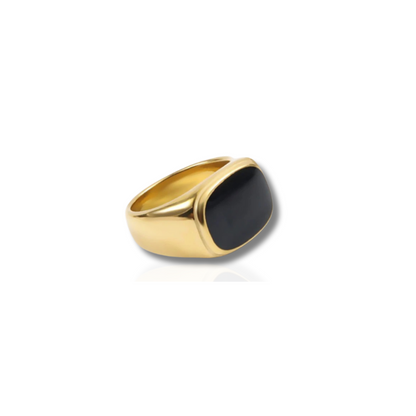 Vintage Grote Vierkante Schelp Ring - Caroline
