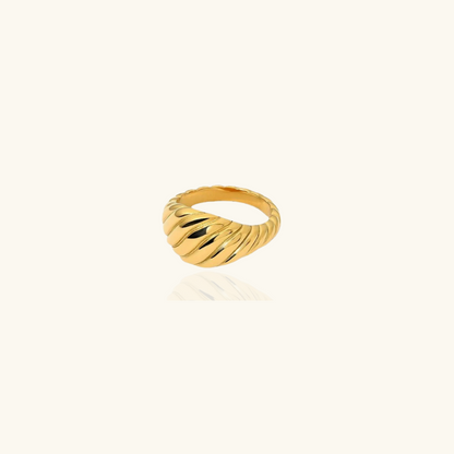 Vergulde Twist Ring - Leona