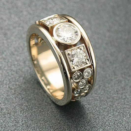 Vintage Gouden Zirkonia-Ring | Goud