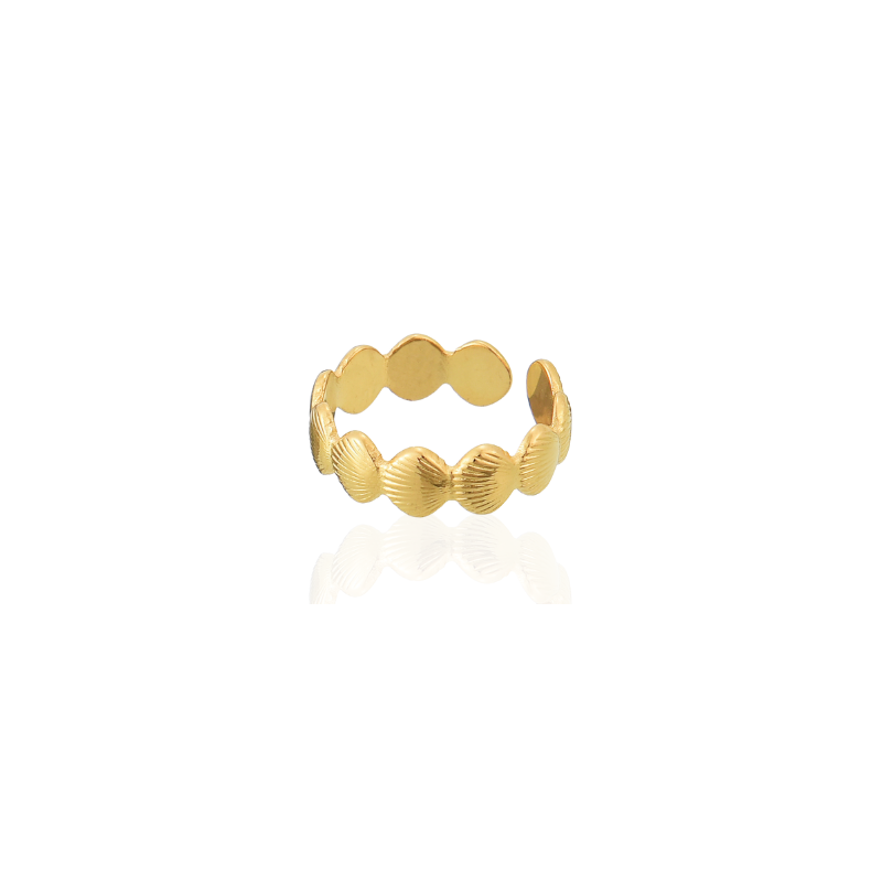 Trendy Schelpvormige Verstelbare Ring - Sheryl