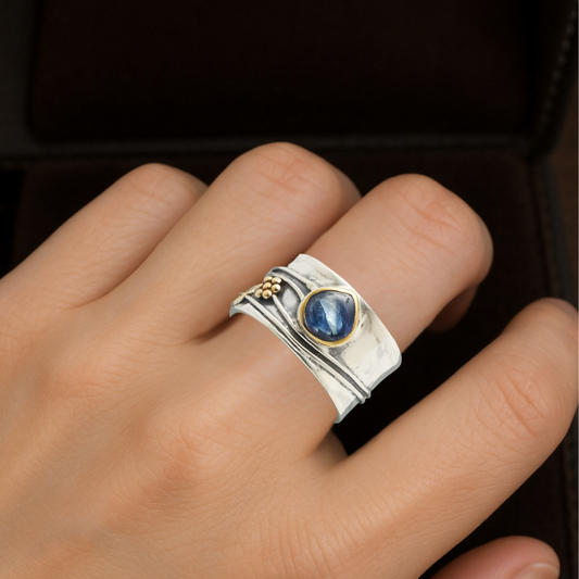 Boheemse Edelsteen Meditatiering | Zilver