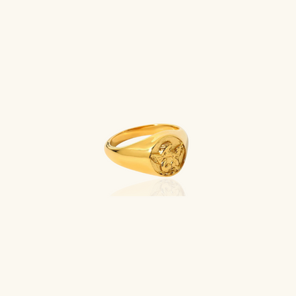 Vergulde Engelen Ring - Angela