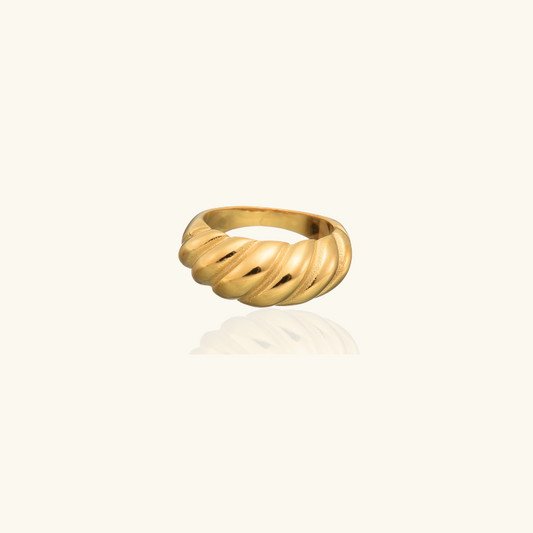 Vergulde Gedraaide Ring - Kristy