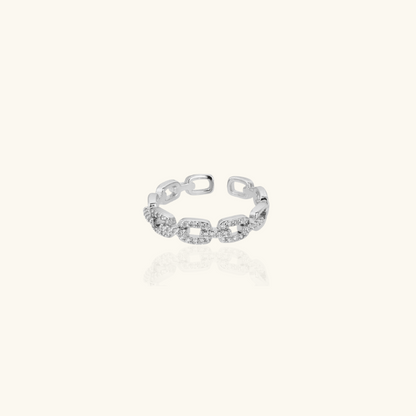 Vergulde Zirkoonketting Verstelbare Ring - Shari
