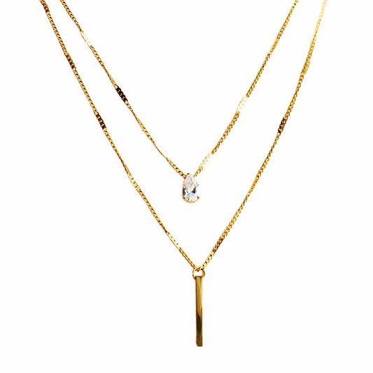 Lichtgevende rasterketting | Verguld