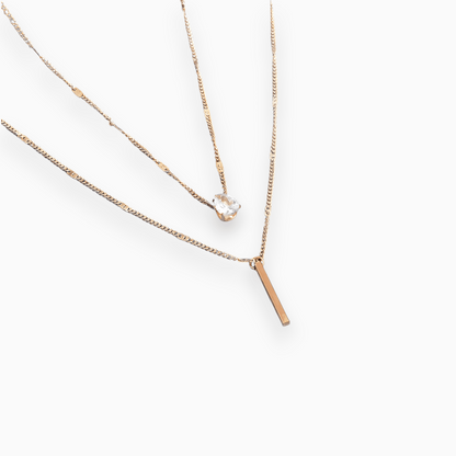Lichtgevende rasterketting | Verguld
