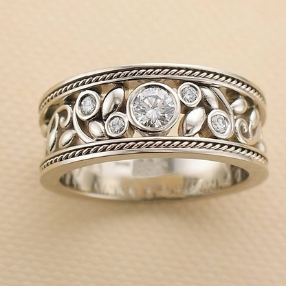 Vintage Zilveren En Zirkonia Ring | Zilver