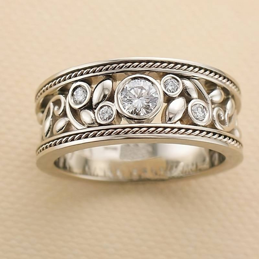 Vintage Zilveren En Zirkonia Ring | Zilver