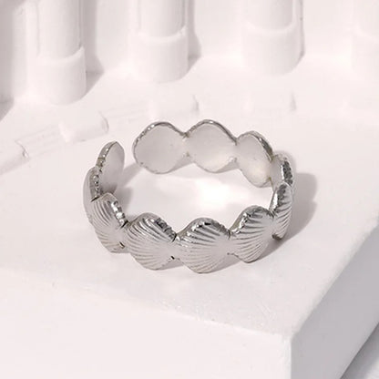 Trendy Schelpvormige Verstelbare Ring - Sheryl