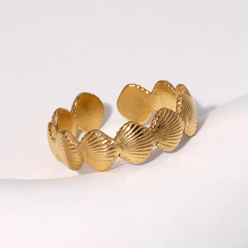 Trendy Schelpvormige Verstelbare Ring - Sheryl