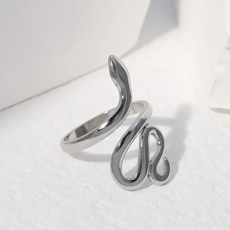 Vergulde Vintage Gothic Slang Verstelbare Ringen - Suzanne